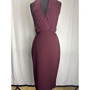 NWT, Asos Burgundy Halter Midi Dress, sz 12